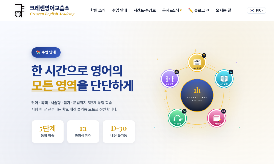 수업·프로그램 안내 화면
